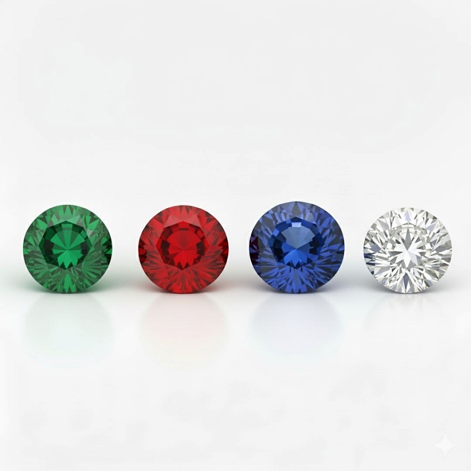 Emerald, Ruby, Sapphire and Diamond