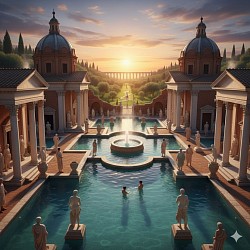 An antique roman thermal bath