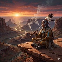 Native Shaman Smoking